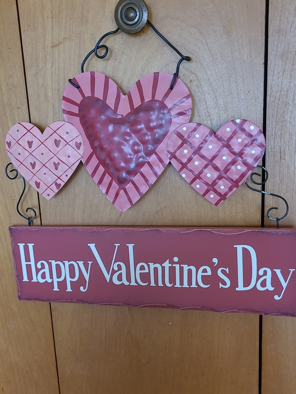 Valentine's Day Pink Heart Wall Sign